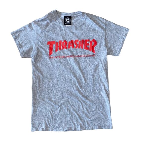 Thrasher Skateboarding Magazine Grey and red short sleeve t-Shirt size small - Picture 1 of 6
